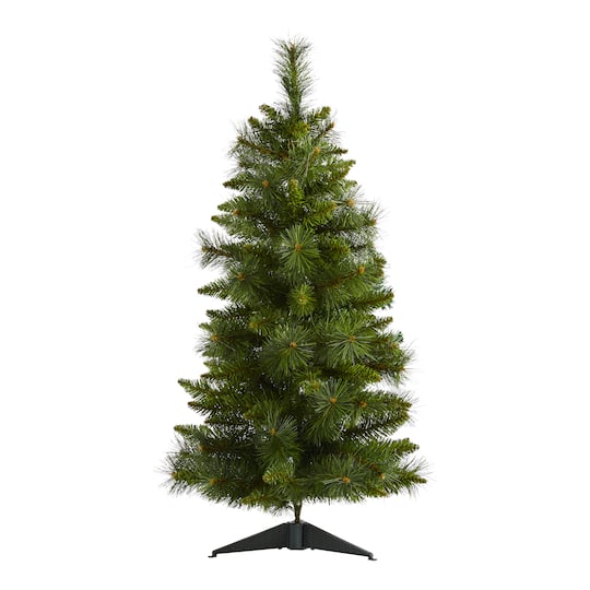 3ft. Pre-Lit New Haven Pine Artificial Christmas Tree, Warm White LED Lights